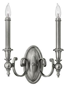 HK/YORKTOWN2 2 Light Antique Nickel Traditional Wall Light