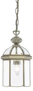 Searchlight 7131AB 1 Light Ceiling Lantern Light In Antique Brass