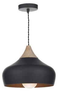 Dar GAU0122 Gaucho 1 Light Black Ceiling Pendant Light