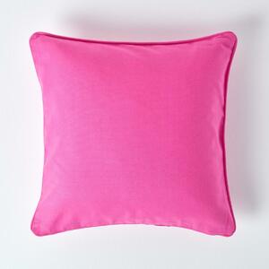 Homescapes Cotton Plain Cerise Cushion Cover, 60 x 60 cm