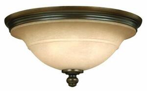 HK/PLYMOUTH/F 3 Light Vintage Flush Ceiling Light in Bronze