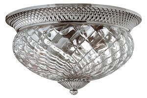 HK-PLANT-F-L-PL 3 Light Polished Antique Nickel Flush Light