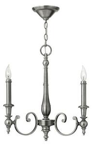 HK/YORKTOWN3 3 Light Antique Nickel Traditional Chandelier