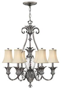 HK-PLANT7-PL 7 Light Polished Antique Nickel Chandelier