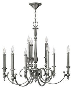 HK/YORKTOWN9 9 Light Antique Nickel Traditional Chandelier