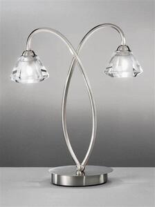 T972 Twist Satin Nickel 2 Light Table Lamp