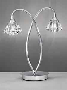 T974 Twist 2 Light Chrome Table Lamp
