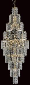 Impex CF03220/24/G New York 24 Light Crystal & Gold Ceiling Light