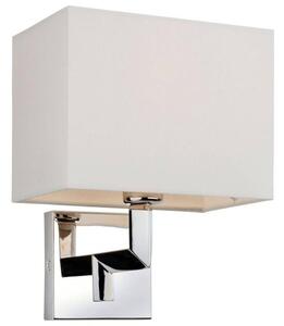 Firstlight 3458CR LEX One Light Wall Light In Polished Stainless Steel With Cream Shade