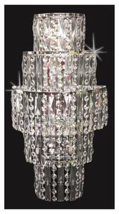 Impex CF03220/WB/CH New York 3 Light Tiered Crystal Wall Light