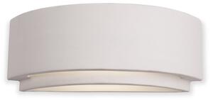 Firstlight C345UN Ceramics One Light Curved Wall Light In Plaster With Cut Out Base