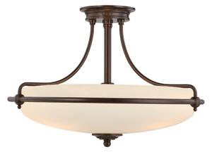 QZ/GRIFFIN/SFMPN 4 Light Med Bronze Semi Flush Ceiling Light