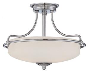 QZ/GRIFFIN/SFS C 3 Light Sml Chrome Semi Flush Ceiling Light