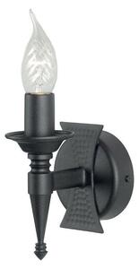 Elstead Saxon SAX1 BLK 1 Light Decorative Beaten Wall Light