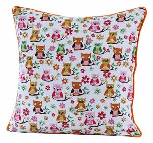 Homescapes Cotton Owls Cushion Cover, 30 x 30 cm