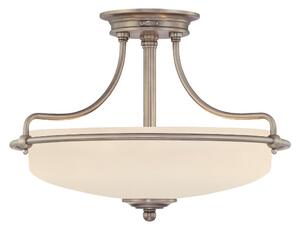 QZ/GRIFFIN/SFSAN 3 Light Sml Nickel Semi Flush Ceiling Light
