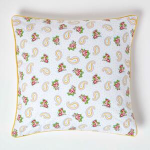 Homescapes Cotton Paisley and Dots Cushion Cover, 60 x 60 cm