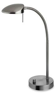 Firstlight 4926BS Milan LED One Light Table Lamp In Brushed Steel