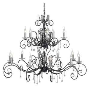 Elstead AML15 Black/Silver Amarilli 15 Light Ceiling Pendant