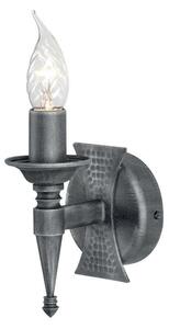 Elstead Saxon SAX1 BLK/SIL 1 Light Beaten Wall Light