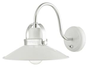 Dar LID072 Liden One Light Wall Light In White And Polished Chrome