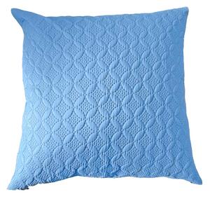 Homescapes Ultrasonic Blue Quilted Embossed Cushion Cover, 80 x 80 cm