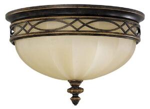 FE/DRAWINGRM/FB Drawing Room Walnut Flush Ceiling Light