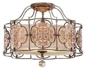 FE/MARCELLA/SF Marcella 3 Light S/Flush Bronze Ceiling Light