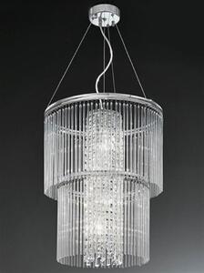 F2310/4 4 Light Crystal Tiered Ceiling Pendant
