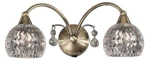 Franklite Jura FL2296/2 2 Light Bronze and Crystal Wall Light