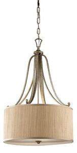 FE/ABBEY/P Abbey 3 Light Silver Sand Finish Ceiling Pendant