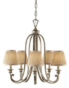 FE/ABBEY5 Abbey 5 Light Silver Sand Finish Chandelier
