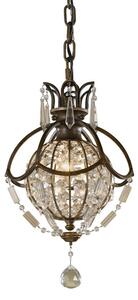 FE-BELLINI-P Bellini 3 Light Bronze/Crystal Mini Chandelier