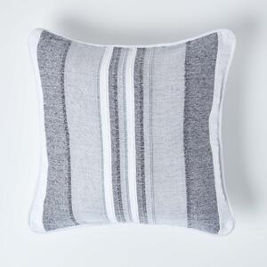 Cotton Striped Monochrome Cushion Cover Morocco , 60 x 60 cm