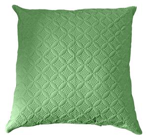 Homescapes Ultrasonic Green Quilted Embossed Cushion Cover, 80 x 80 cm