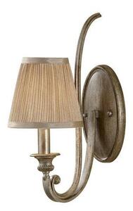 FE/ABBEY1 Abbey 1 Light Silver Sand Finish Wall Light