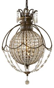 FE-BELLINI3 Bellini 3 Light Bronze & Crystal Chandelier