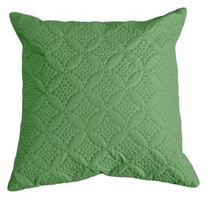 Homescapes Ultrasonic Green Quilted Embossed Cushion Cover, 40 x 40 cm