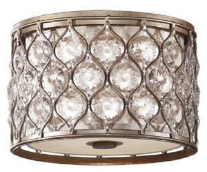 FE/LUCIA/F Lucia 2 Light Burnished Silver Flush Light