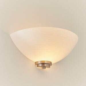 Endon WELLES-1WBSC 1 Light Grooved Glass Satin Chrome Wall Light