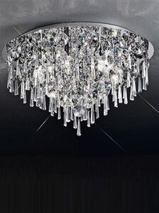 Franklite CF5718 Jazzy 6 Light Chrome and Crystal Flush Ceiling Light