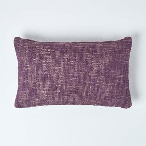 Homescapes Nirvana Cotton Mauve Rectangular Cushion Cover, 30 x 50 cm