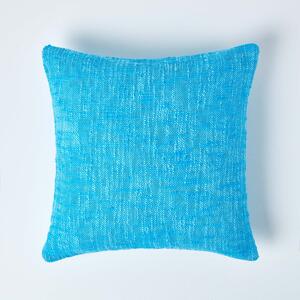 Homescapes Nirvana Cotton Teal Cushion Cover, 45 x 45 cm