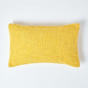 Homescapes Nirvana Cotton Yellow Rectangular Cushion Cover, 30 x 50 cm