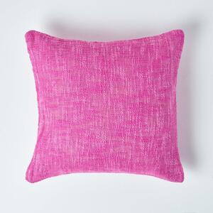 Homescapes Nirvana Cotton Pink Cushion Cover, 60 x 60 cm