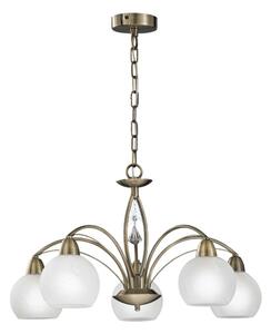 Franklite Thea FL2278/5 5 Light Modern Bronze & Crystal Ceiling Light