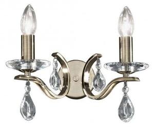Franklite FL2299/2 Willow 2 Light Bronze and Crystal Wall Light