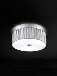 F2283/3 Medium Satin Nickel and Silver Flush Ceiling Light