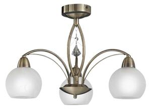 Franklite Thea FL2278/3 3 Light Modern Bronze & Crystal Ceiling Light