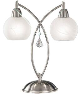 Franklite Thea TL907 2 Light Modern Chrome & Crystal Table Lamp